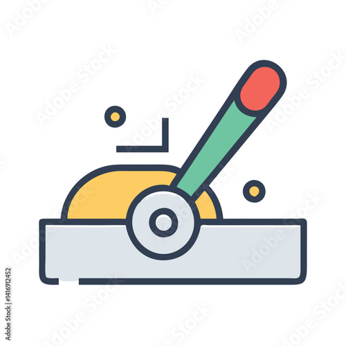 Lever switch illustration, symbol, technology, toggle, button concept