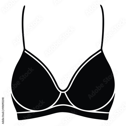 black bra isolated on a white background