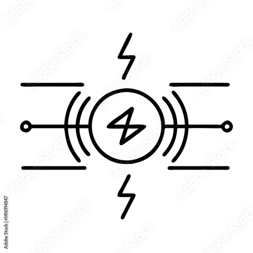 Schematic Diagram of Electrical Generator or Motor
