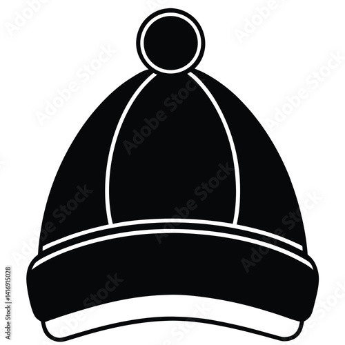 Obraz na płótnie vector illustration of a black hat on white background w salonie
