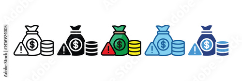 Financial Risk  Icon Element For Design