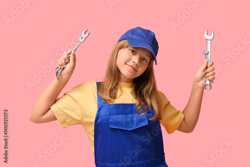 Portrait of teenage mechani...