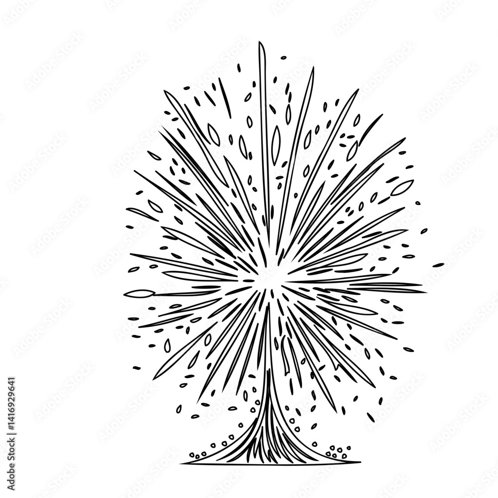Monochrome Explosive Celebration Graphic Element Monochrome Explosive Celebration Graphic Element