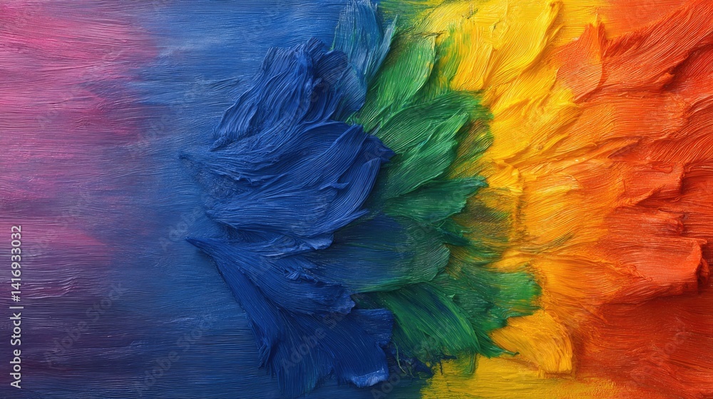 Fototapeta premium Vibrant abstract texture blending colors of the rainbow