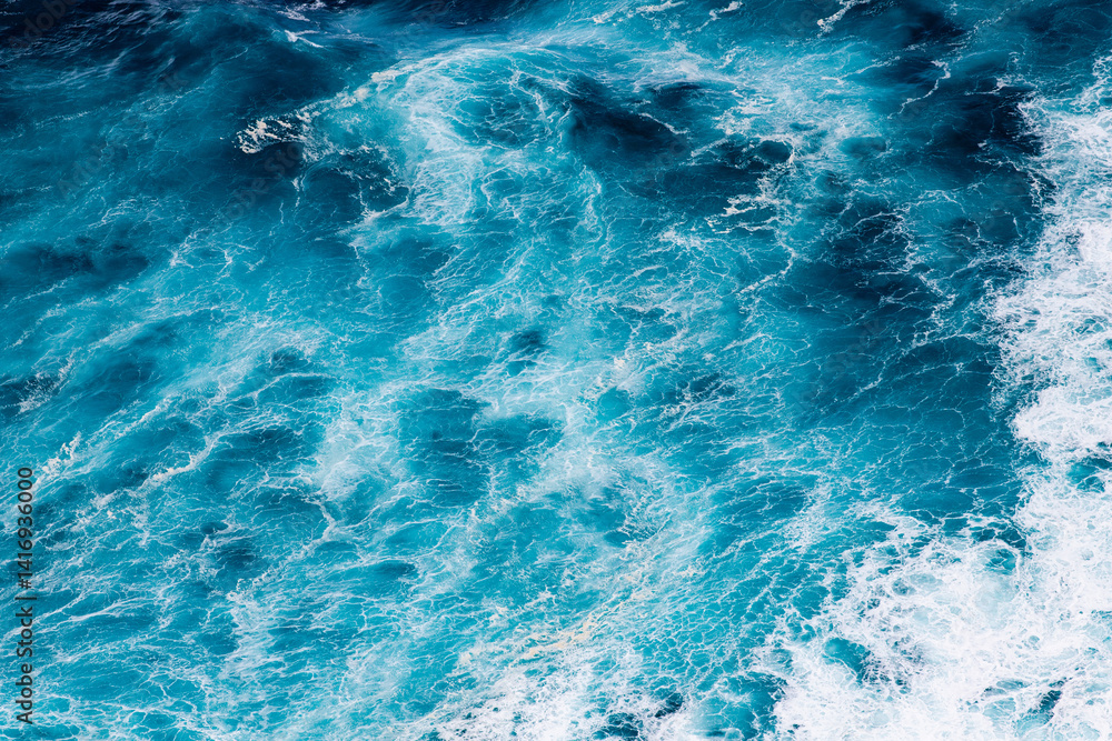 abstract aerial view background of blue waves
