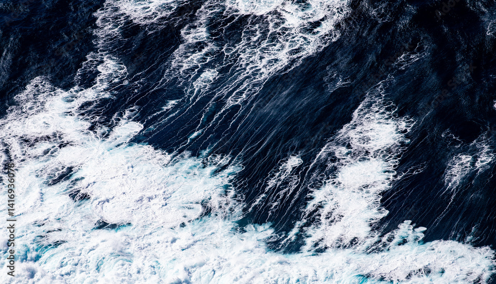 abstract aerial view background of blue waves