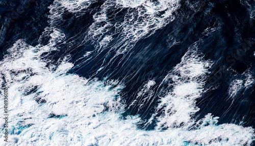 Obraz na płótnie abstract aerial view background of blue waves w salonie