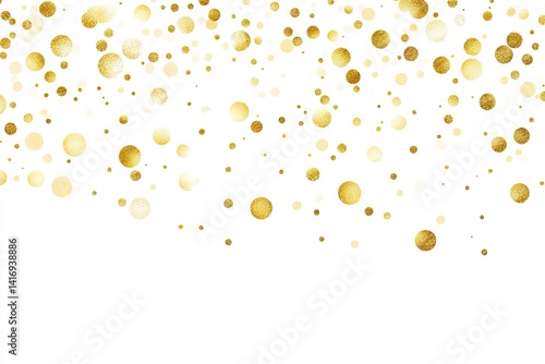 Abstract background with falling golden confetti