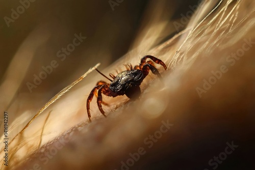 Wallpaper Mural Close-up image of a tick on animal fur in nature Torontodigital.ca