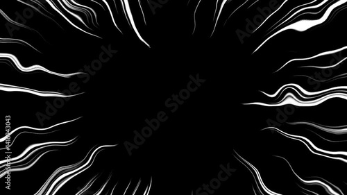 もやもやする集中線_白