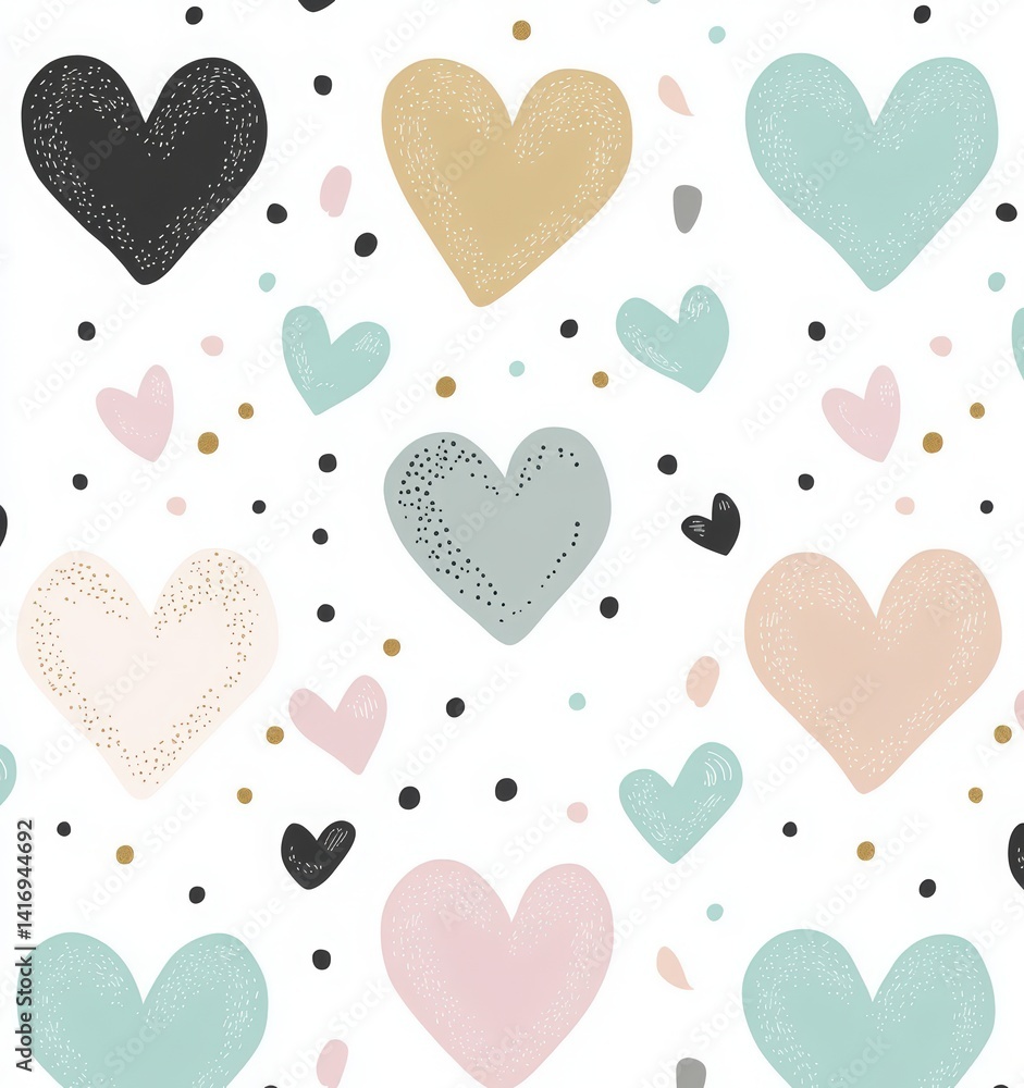 seamless pastel rainbow and heart pattern for kids packaging and baby products
seamless pastel rainbow and heart pattern for kids packaging and baby products