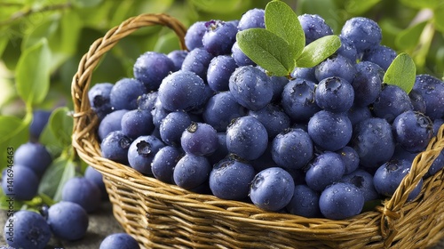 Wallpaper Mural A basket overflowing with plump, red cherries, glistening in the sunlight - garden photography light Torontodigital.ca