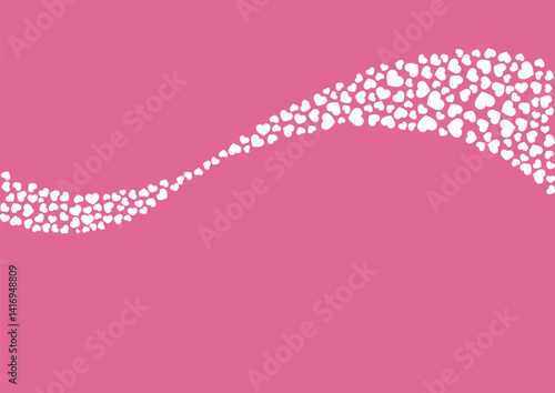 ハート柄の背景 赤系の単色 白抜き ハート