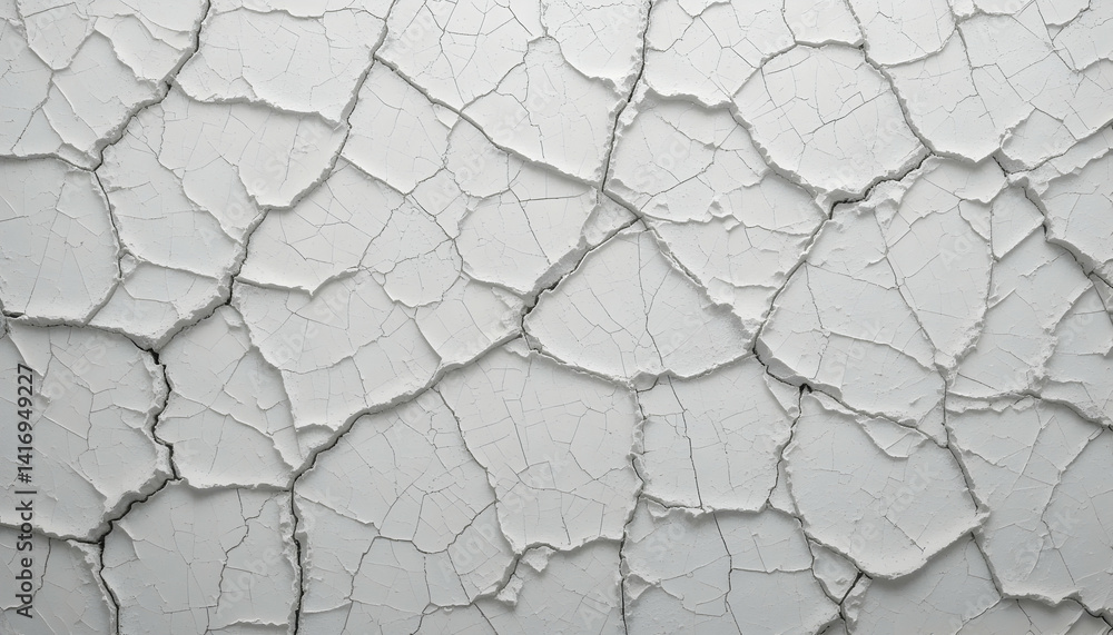 Fototapeta premium Cracked white surface texture