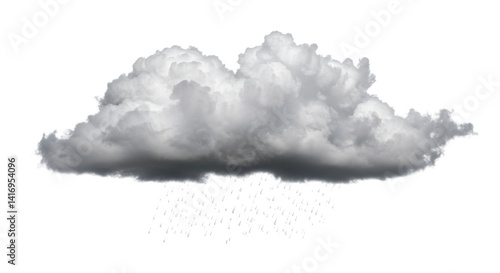 Isolated Rain Cloud Illustration