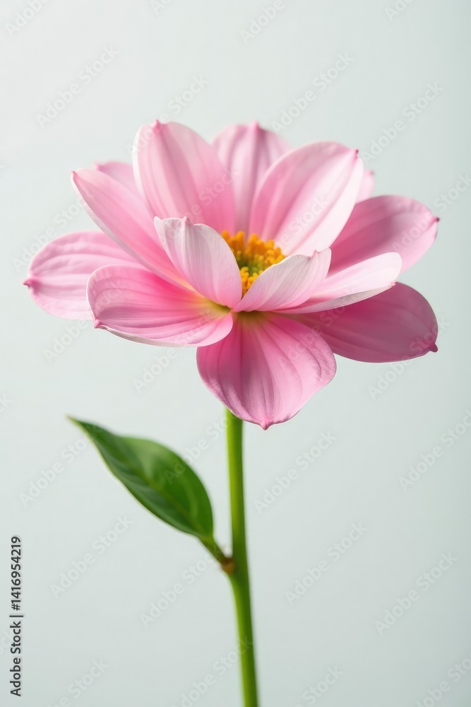 Flower with delicate petals against a plain white, petal, garden Flower with delicate petals against a plain white, petal, garden
