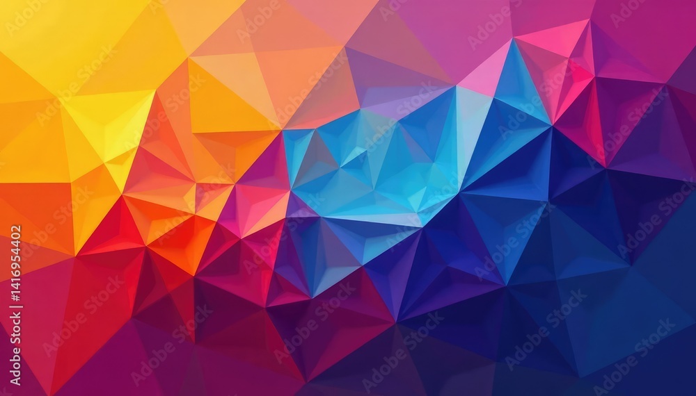 Geometric abstract shapes, vibrant color blocks, bold, minimal, bold pattern