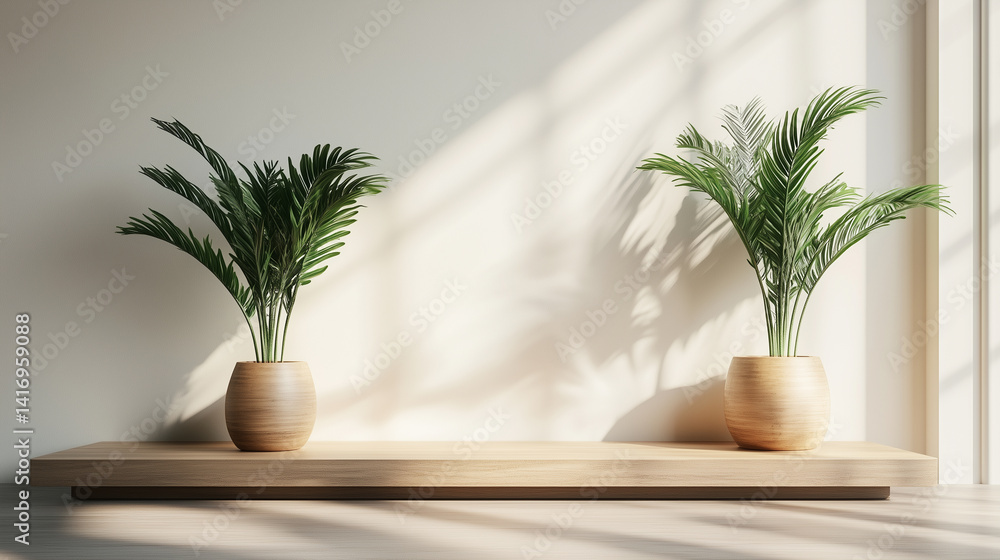 Indoor Plants in Minimalist Zen Setting Indoor Plants in Minimalist Zen Setting