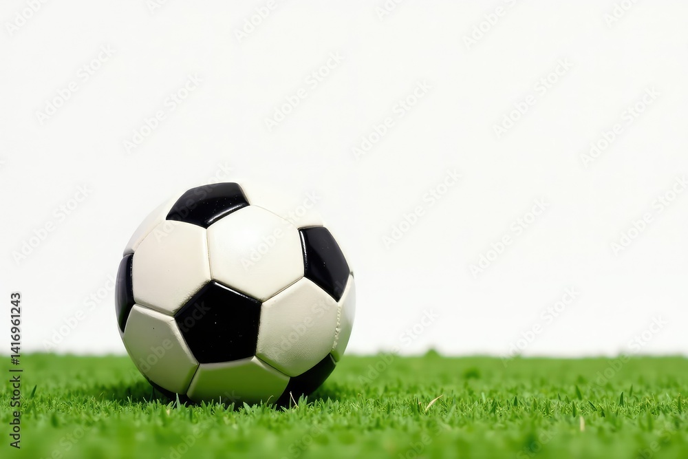 Well-worn football against pure white backdrop , sporting goods, white Well-worn football against pure white backdrop , sporting goods, white