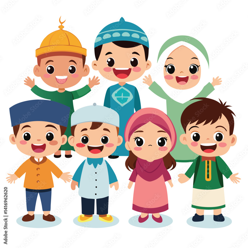 Diverse Children in Traditional Attire Diverse Children in Traditional Attire