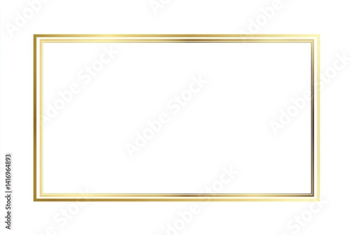 A simple, elegant gold frame with a white background