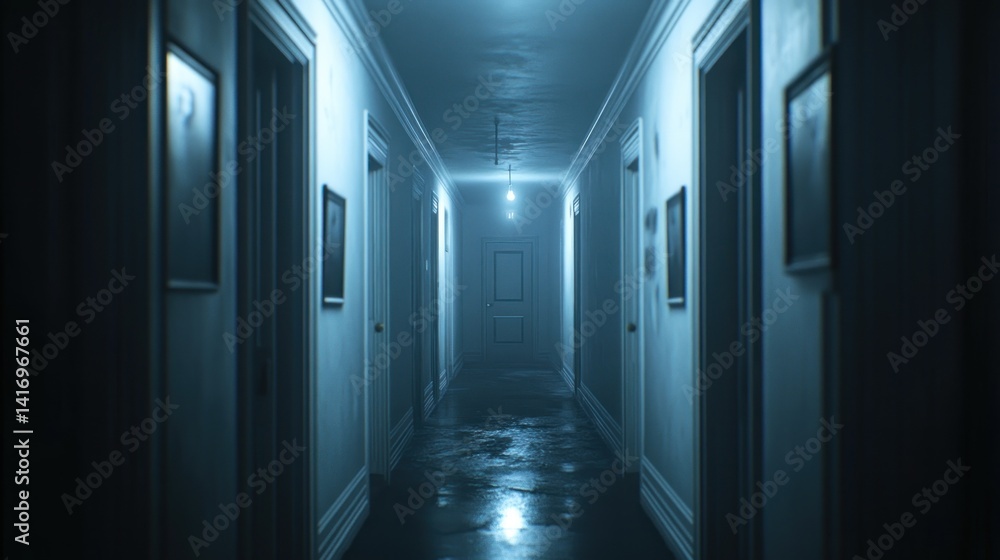 Eerie Long Hallway: A Chilling Glimpse into a Mysterious Building Eerie Long Hallway: A Chilling Glimpse into a Mysterious Building