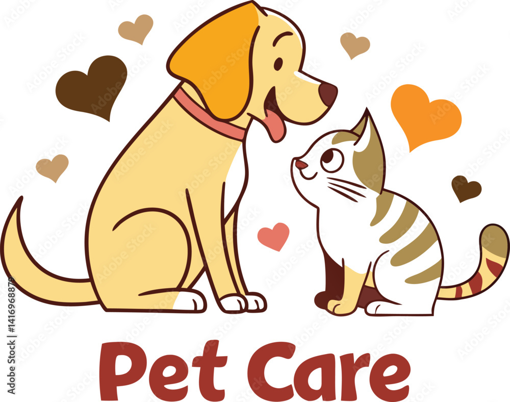 Fototapeta premium dog and cat