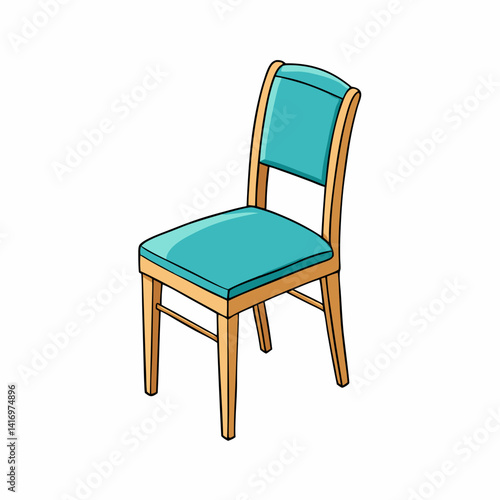 Wallpaper Mural wooden chair isolated on white Torontodigital.ca