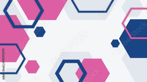 Flat Geometric Vector Background for background Slide