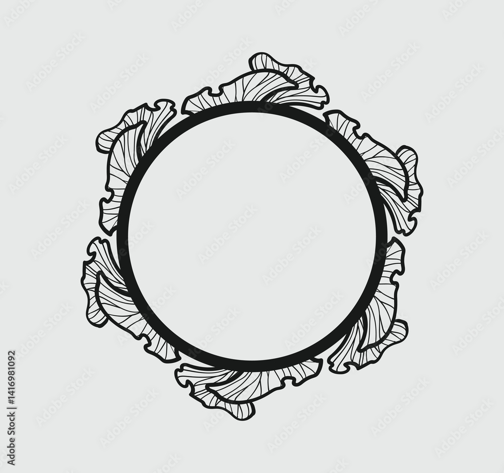 Ornamental hand drawn natural frame design vector Ornamental hand drawn natural frame design vector