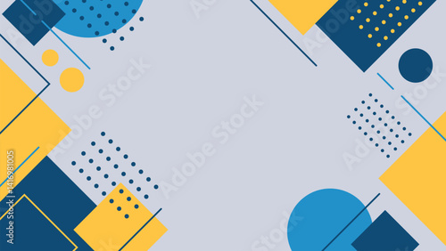 Flat Geometric Vector Background for background Slide