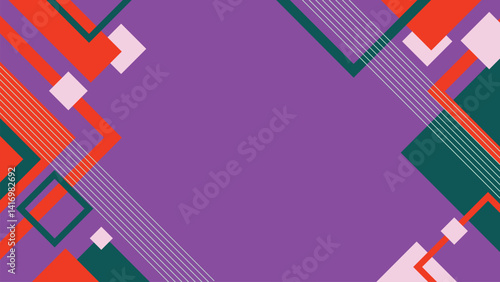 Flat Geometric Vector Background for background Slide