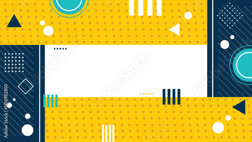 Flat Geometric Vector Background for background Slide