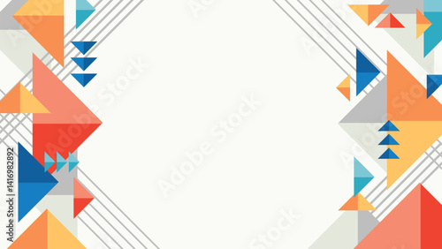 Flat Geometric Vector Background for background Slide