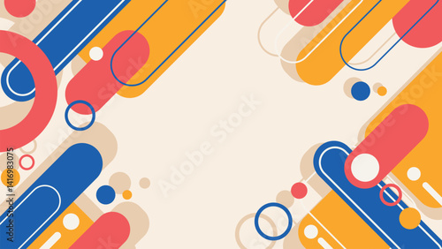 Flat Geometric Vector Background for background Slide