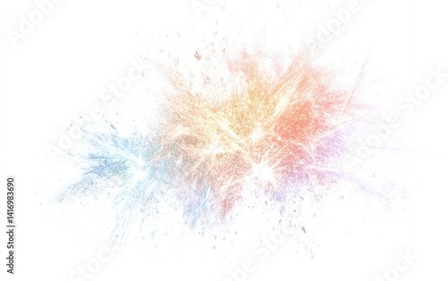 Abstract Pastel Explosion Colorful Burst Background Design Element