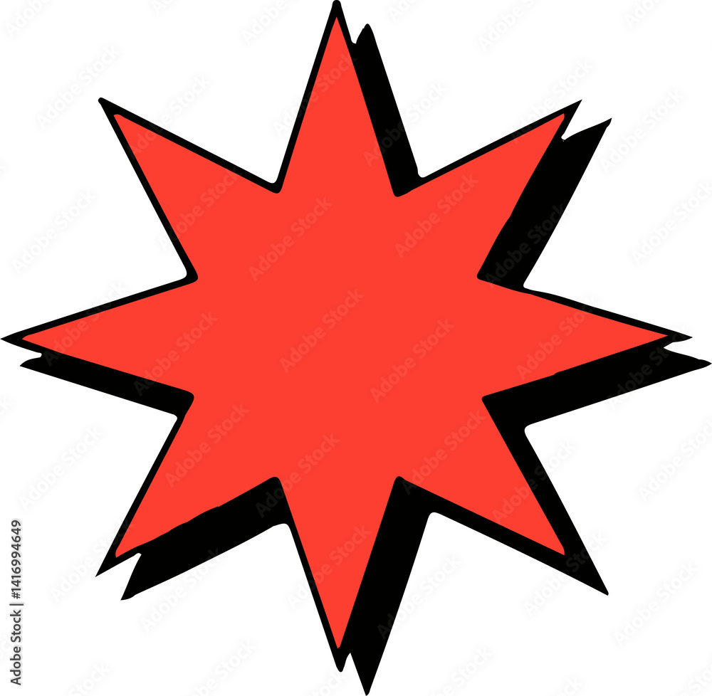 Vibrant and retro-inspired graphic elements with bold outlines. Red Star Graphic Design Vibrant and retro-inspired graphic elements with bold outlines. Red Star Graphic Design