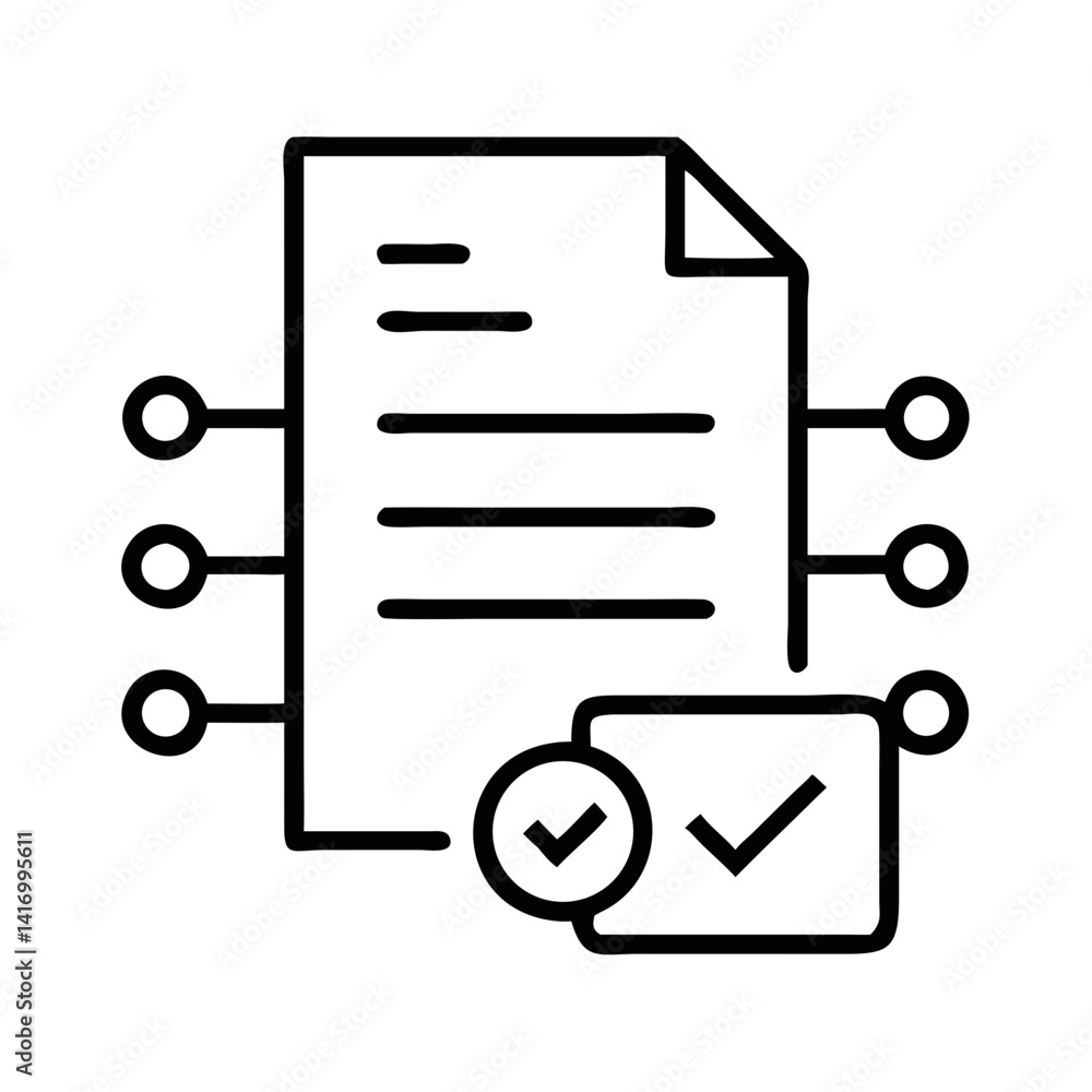 Smart Contract Document with Verification Checks in Minimalist Style Smart Contract Document with Verification Checks in Minimalist Style