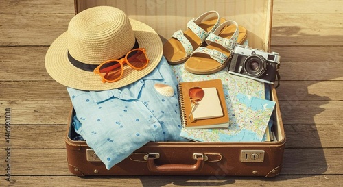 Mala de viagem cheia de recordações e momentos unicos