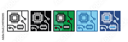 Circuit Board  Icon Element For Design