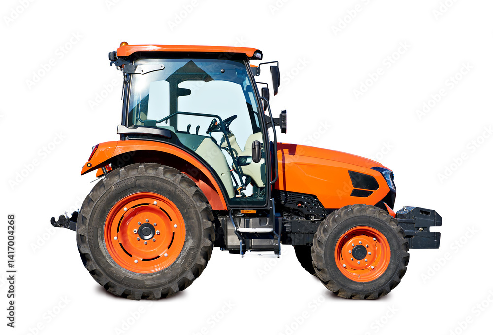 Obraz premium Agricultural tractor isolated on white
