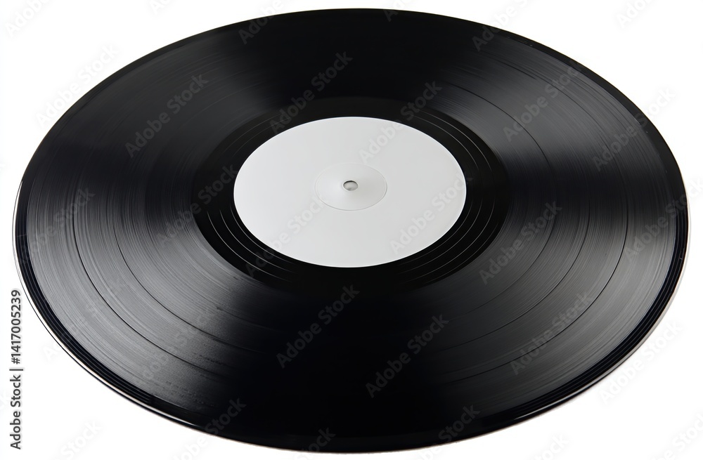 Obraz premium Vinyl Record: Exploring the Analog Music Experience with Grooves and Sound.