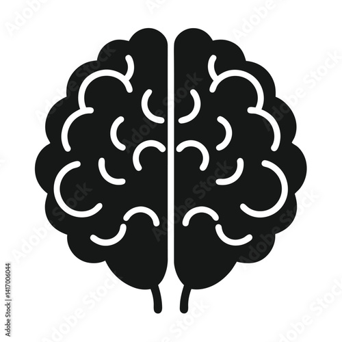 Human Brain Vector Icon Illustration