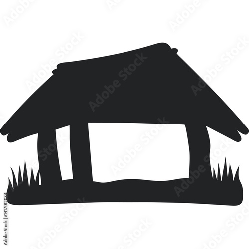 Simple Open Shelter Vector Illustration