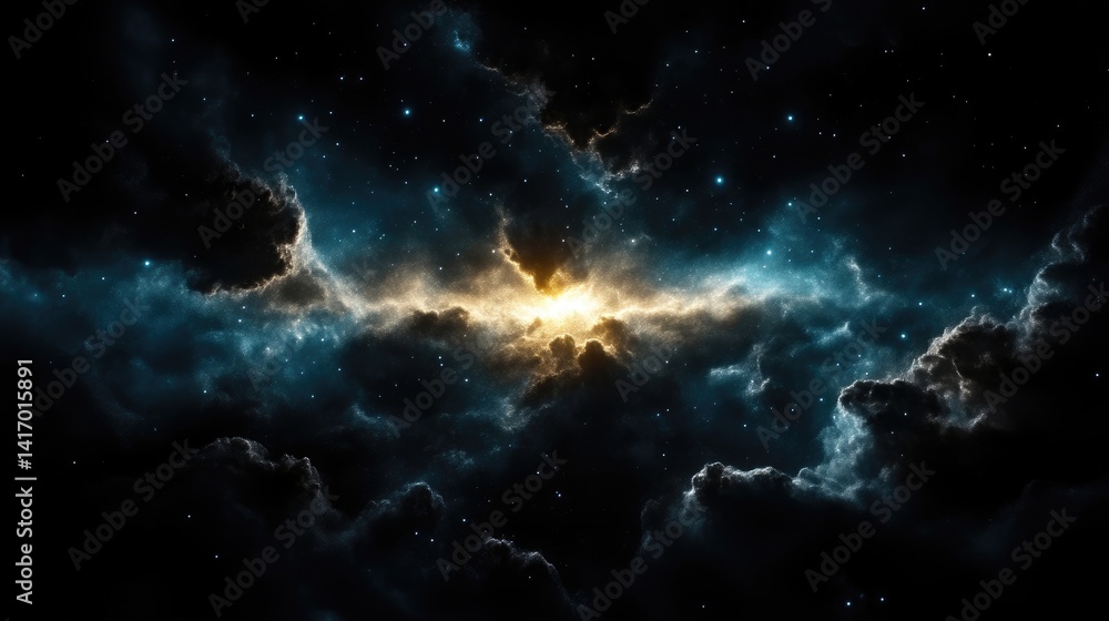 Fototapeta premium Cosmic nebula, starburst, vast space