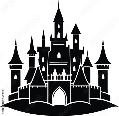 vector illustration of castle