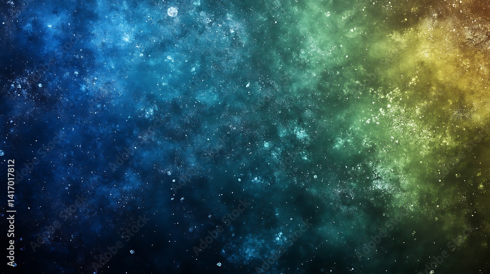 Fototapeta premium Abstract Blue and Green Textured Painting, Abstract textured painting with shades of blue and green, resembling ocean waves