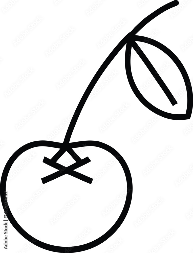 Cherry symbol vector illustration Cherry symbol vector illustration