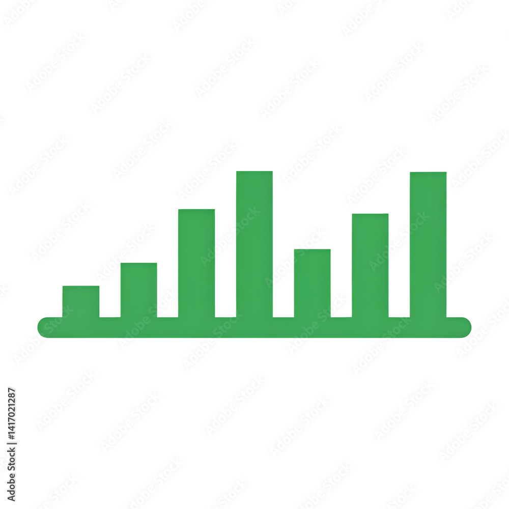 Green Bar Graph Showing Incremental Growth Pattern Green Bar Graph Showing Incremental Growth Pattern