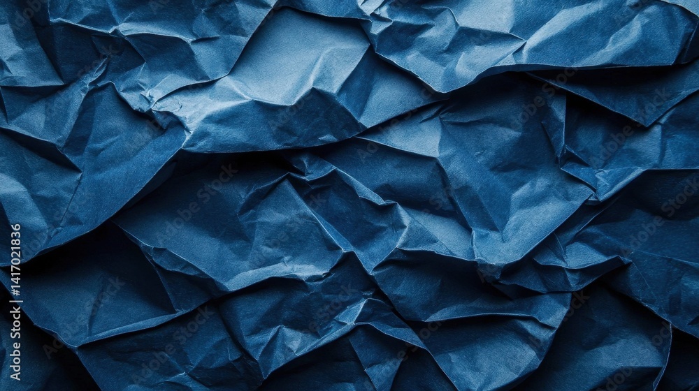 Crumpled Indigo Paper Texture Background for Creative Projects Crumpled Indigo Paper Texture Background for Creative Projects